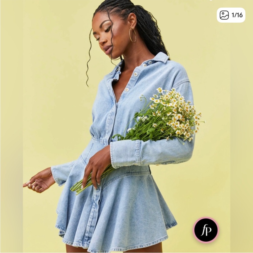 Mon Renn x anthropologie denim dress